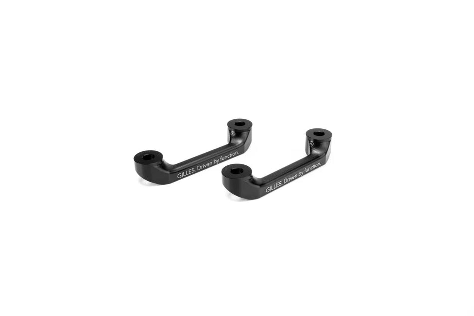 Gilles Tooling Motorcycle Pillion Peg Blanking Covers Black (PPC-07-KIT-B)