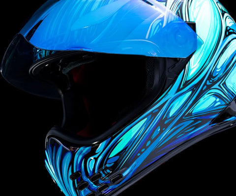 ICON Domain Nouveau Full Face Helmet Blue
