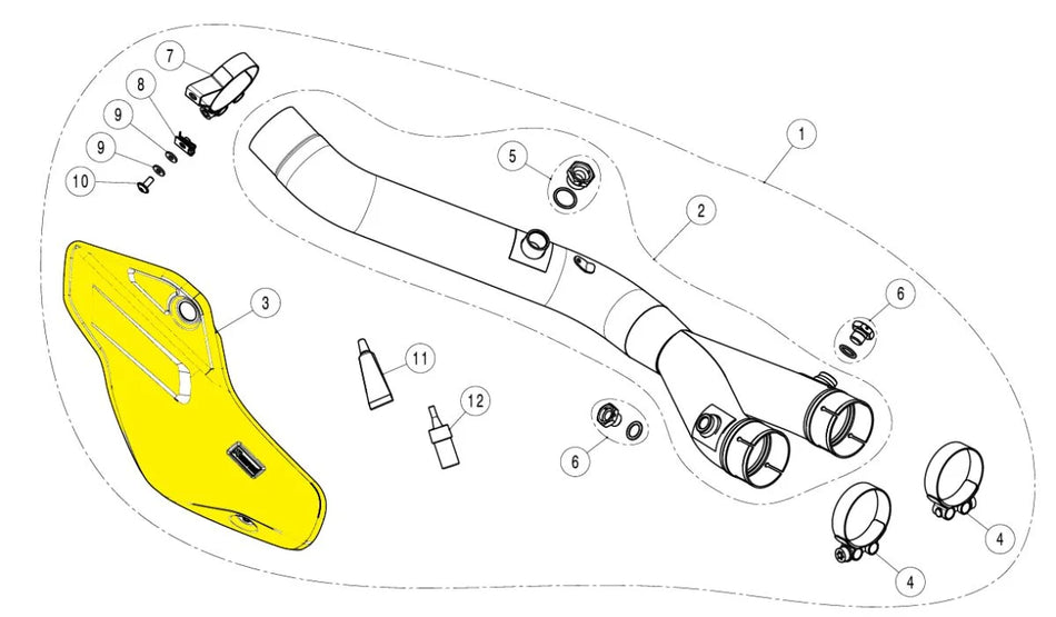 Akrapovic Heat Shield Carbon Yamaha MT-10 (P-HSY10L3)