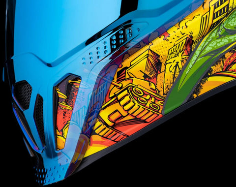 ICON Airflite Bugoid Blitz Helmet Blue