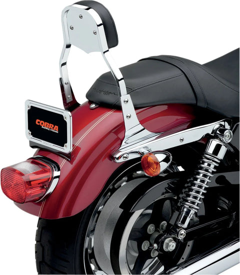Cobra Mini Square Sissy Bar Chrome with Pad (602-1100)