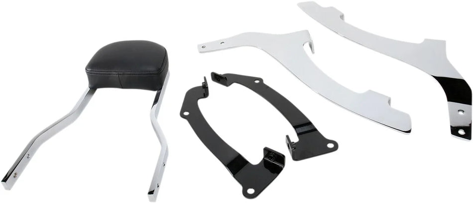 Cobra Short Square Sissy Bar Chrome with Pad (02-5636)