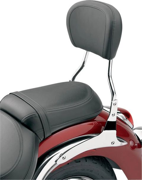 Cobra Short Round Sissy Bar Chrome with Pad (02-8968)
