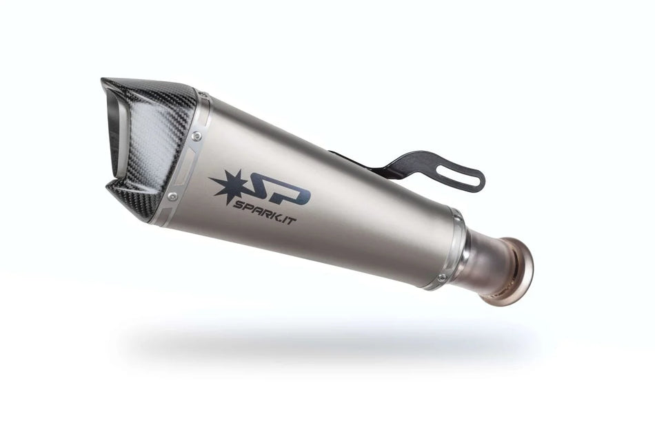 Spark Konix EVO Silencer Titanium with Carbon End Cap, SS Pipe for Lateral Mounting, ECE (GKT0113TOM)