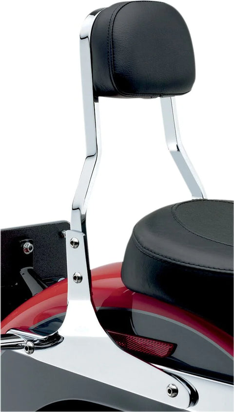 Cobra Short Square Sissy Bar Chrome with Pad (602-1200)