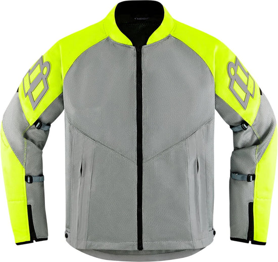 ICON Mesh AF CE Textile Jacket Grey/Hi-Vis