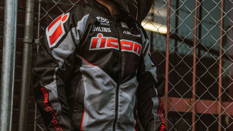 ICON Hooligan Ultrabolt Textile Jacket Black/Grey