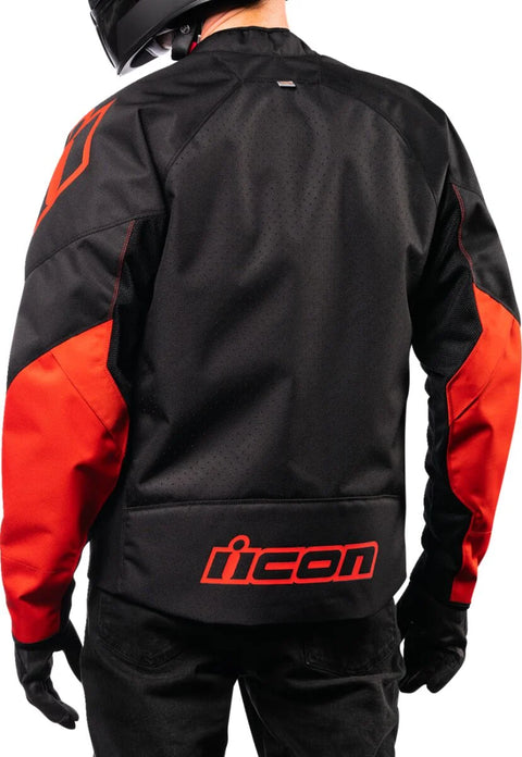 ICON Hooligan CE Textile Jacket Black/Red