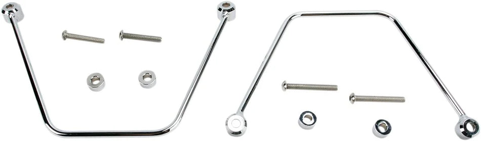 Cobra Saddlebag Support Brackets Chrome (02-6225)