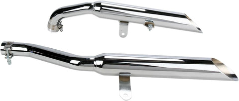 Cobra Slip-on Muffler Chrome with Slash Cut Tip (2165SC)