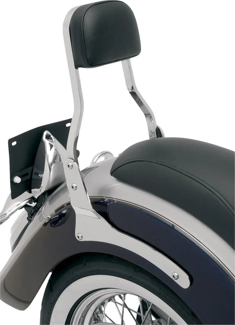 Cobra Short Square Sissy Bar Chrome with Pad (02-5770)