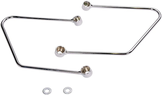 Cobra Saddlebag Support Brackets Chrome (02-6115)