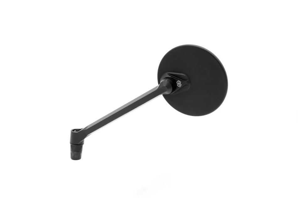Gilles Tooling MOON Round Motorcycle Mirror Left Matt Black (M04-04-L-BD)