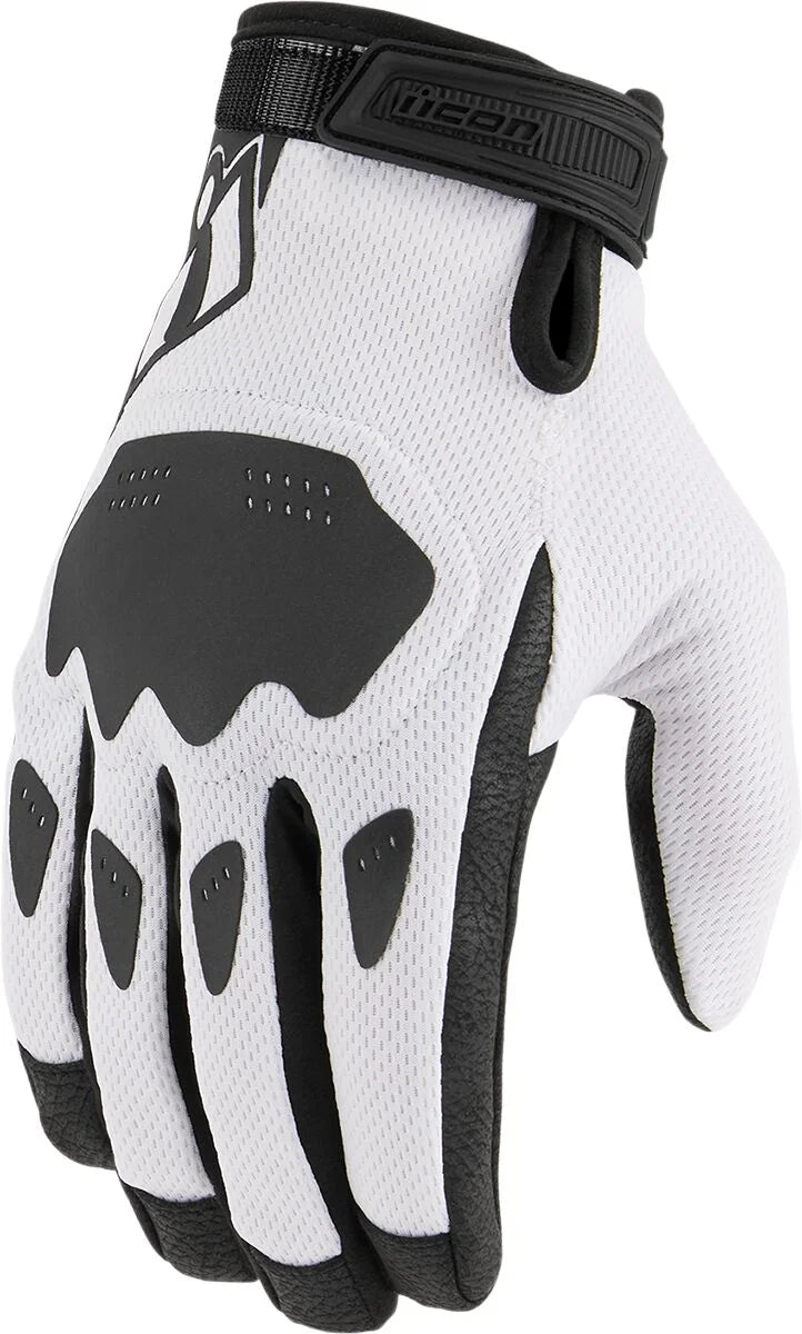 ICON Hooligan CE Gloves White