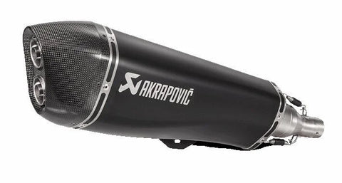 Akrapovic Slip-on Line Muffler Black Stainless Steel Carbon End Cap Multi-Fit