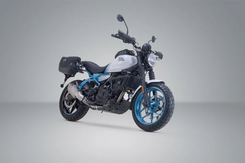 SW-Motech Legend Gear LC1 & LC 2 Side Bag System Black Edition — Royal Enfield Guerrilla