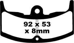 EBC Organic Front Brake Pads Honda CBX 550 F / CBX 550 F2 FA080