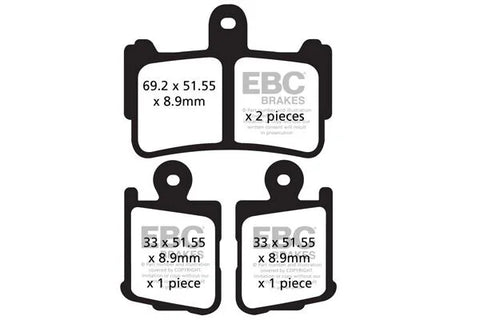 EBC Sintered Metal Front Brake Pads Honda VFR 1200 F / VFR 1200 FD FA499/4HH