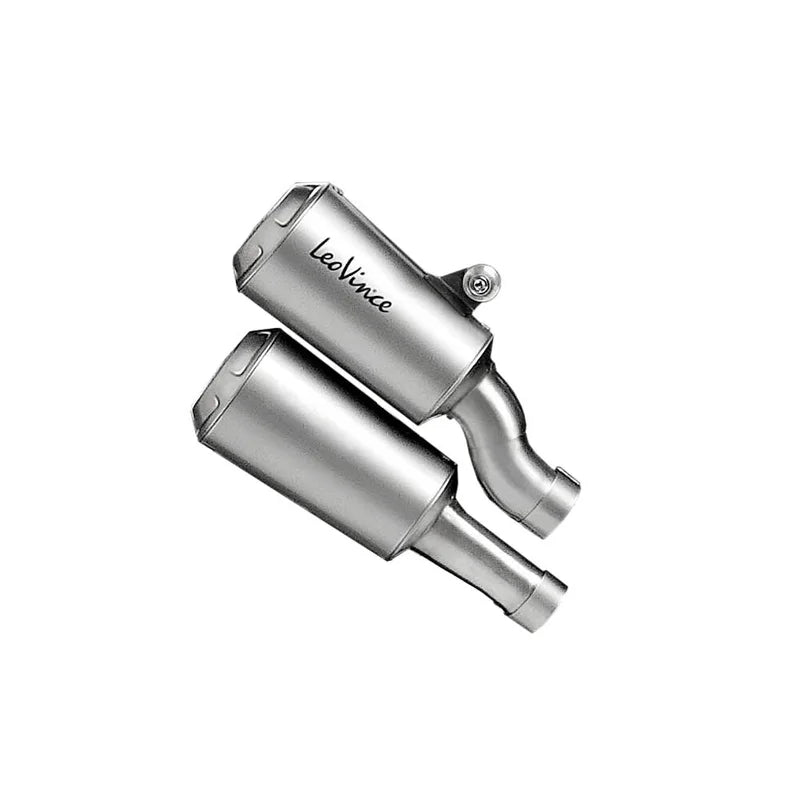 LeoVince LV-10 Dual Slip-on Muffler Stainless Steel Ece