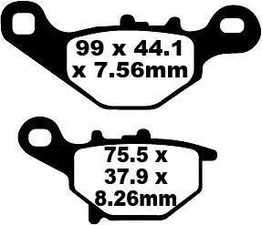 EBC Organic Front Brake Pads SFA396