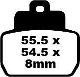 EBC Organic Rear Brake Pads SFA425