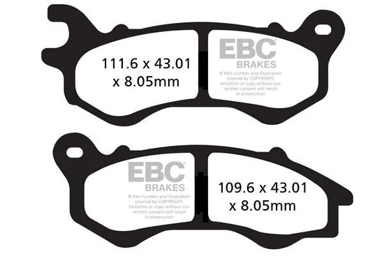 EBC Organic Front Brake Pads SFAC603
