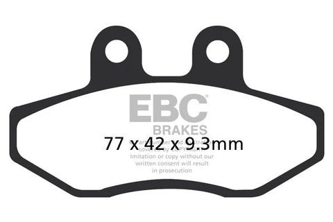 EBC Organic Front Brake Pads Yamaha XC 125 C / XC 125 X, MBK Flame X 125 SFA393