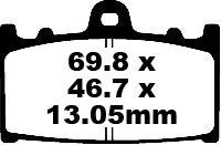EBC Ceramic Rear Brake Pads Suzuki VL 1500 LC FA366TT