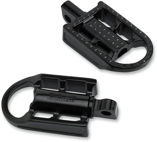 Biltwell Mushman Steel Footpegs Black Electroplate