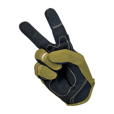 Biltwell Moto Gloves Olive/Black/Tan