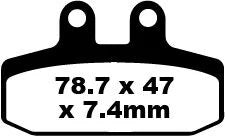 EBC Organic Front & Rear Brake Pads SFA256