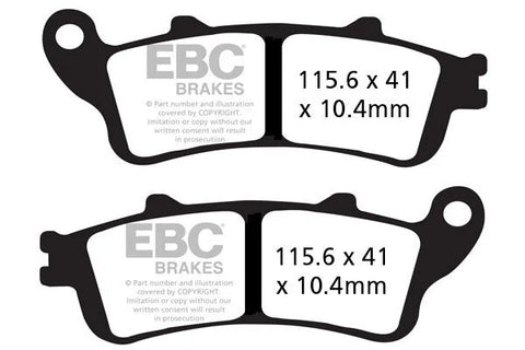 EBC Sintered Metal Rear Brake Pads FA261/2V
