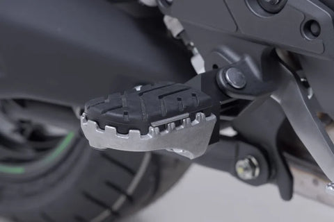 SW-Motech Ion Footrest Kit Silver — Kawasaki Versys