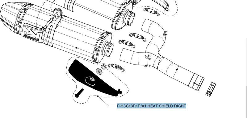Akrapovic Heat Shield Carbon Right Site
