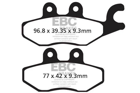 EBC Sintered Metal Front & Rear Brake Pads SFA418HH