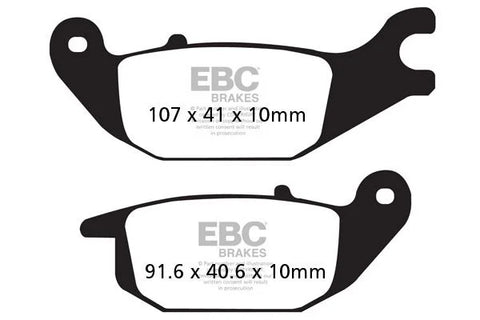 EBC Organic Rear Brake Pads Yamaha MW 125 / MW 125 ABS SFA343