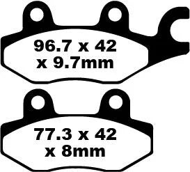 EBC Ceramic Rear Brake Pads FA165/2TT
