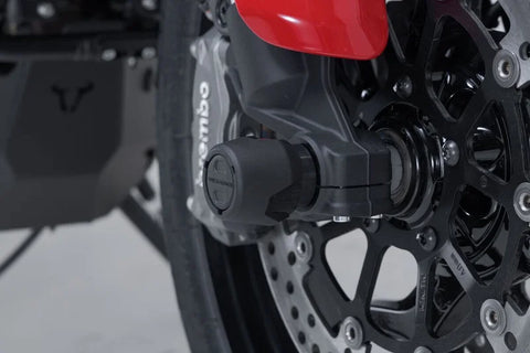 SW-Motech Front Axle Slider Set — Ducati Multistrada V2
