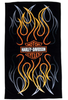 Harley-Davidson® Flames Bar & Shield Beach Towel, Oversized 36 x 68 Inches HDL-19510