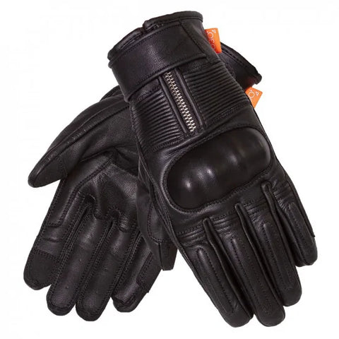 Merlin Glory D3O Leather Black Gloves MLG044/BLK