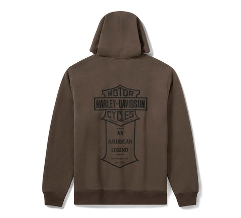 96430-26VM Harley-Davidson Hoodie-knit,dark Green
