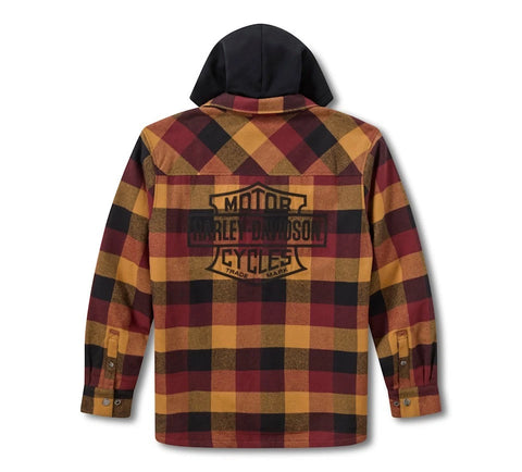 96559-26VM Harley-Davidson Shirt Jacket-woven,brown/black