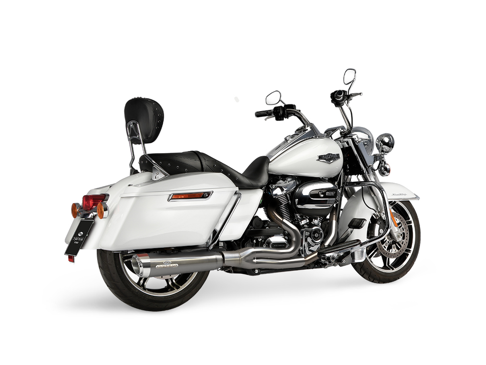 Dr. Jekill & Mr. Hyde Touring Twenty-One Brushed Stainless Steel Exhaust Harley-Davidson CVO & Touring 2021–2024 EP-251361 — J&H's render of the Touring Twenty-One system on a Harley-Davidson Touring model