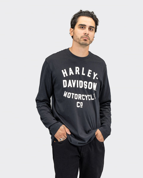 Harley-Davidson® Men's Racer Font Motorcycle Co. Long Sleeve 96022-22VM Harley Davidson Direct