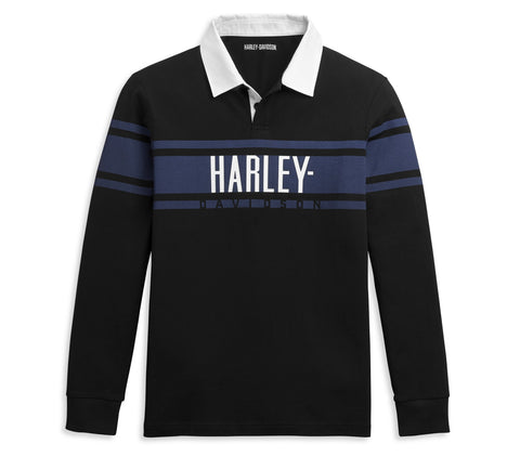 Harley-Davidson® Men's H-D Knit Rugby Shirt 96336-21VM Harley Davidson Direct
