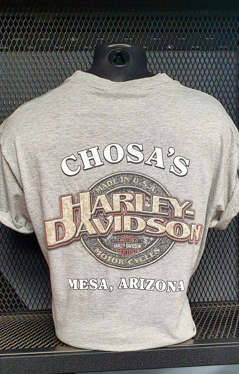 Mens Light Grey Soft Vintage Retro Eagle Flag T-shirt Large 46 chest Harley Davidson Harley Davidson Direct