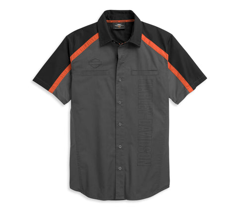 Harley-Davidson® Men's Vertical Logo Colorblock Shirt 96329-21VM Harley Davidson Direct