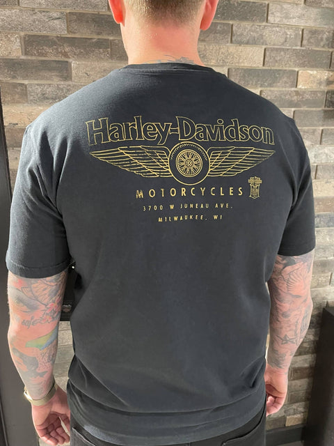 Harley-Davidson® Men's Vintage Logo Graphic Tee Black Harley Davidson Direct