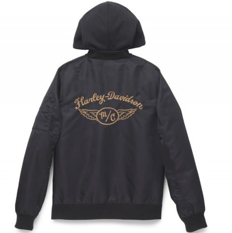Genuine Harley Davidson Ladies Black Bomber Jacket 97423-22VW