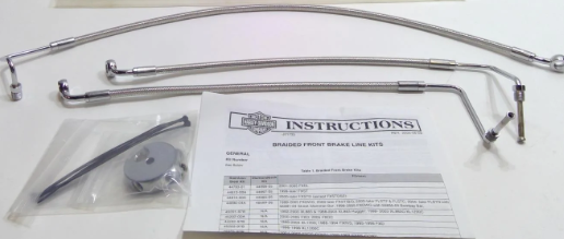Harley-Davidson Softail Lower BRAKE LINE Kit ABS Diamond Back 41800370 ...